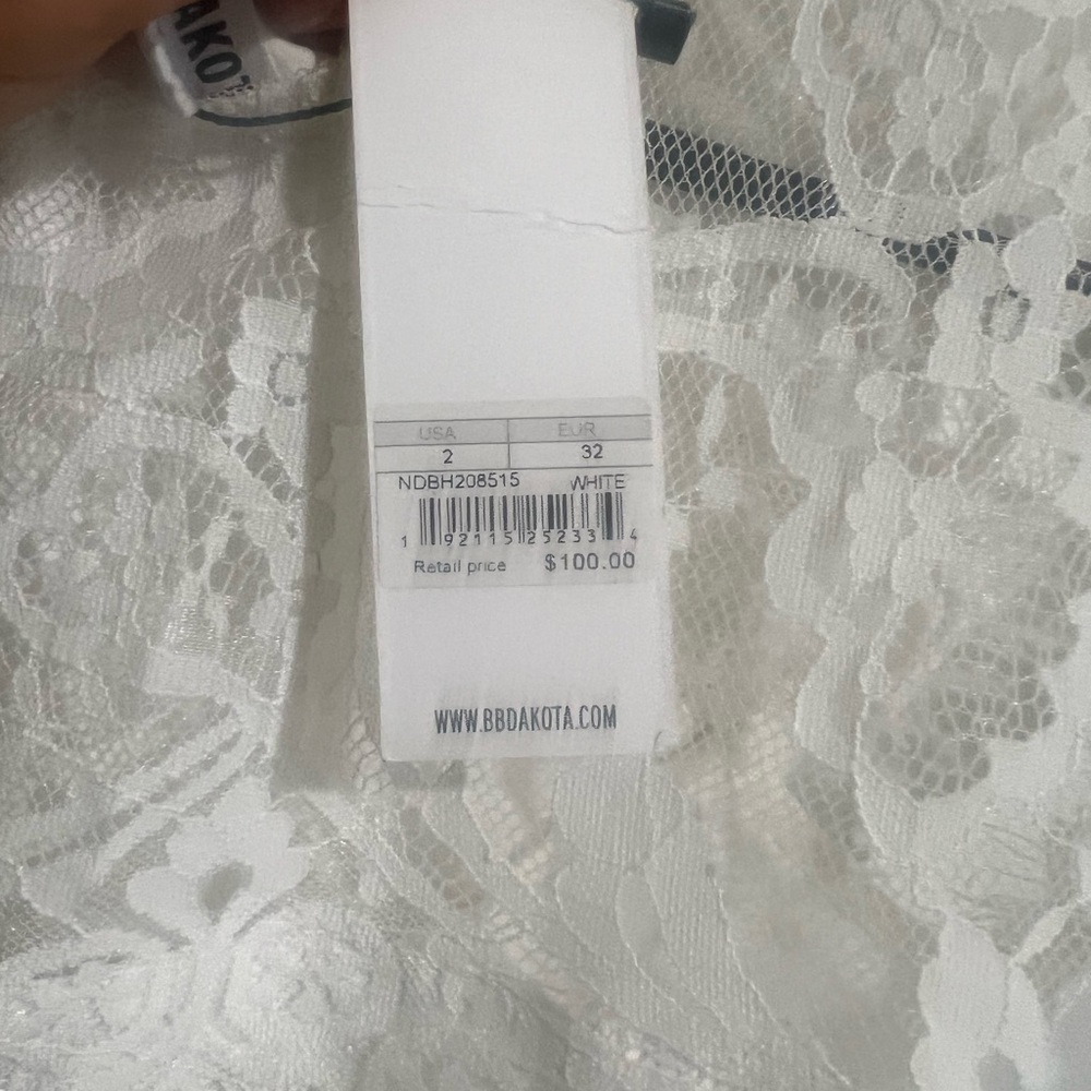 BB Dakota Jayce Lace Shealth Cocktail white Dress - Picture 7 of 12